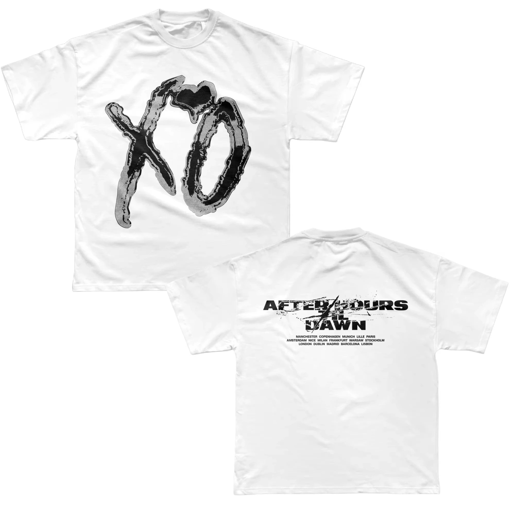The Weeknd After Hours Til Dawn AHTD Tour 2026 T-shirt Men's Clothes Women's Cotton Y2K Fashion Round Neck Short Sleeved T Shirt