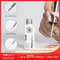 NAILPOP Gel Nail Polish Liner 8ML 5 Colors Nail Art Paint Gel for French Tips Swirls DIY Manicure Soak Off UV Cure with Brush