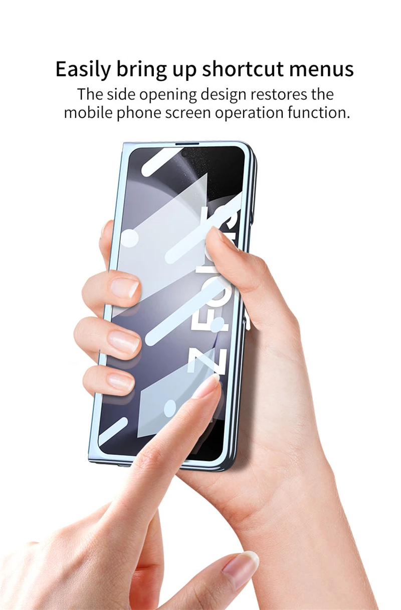 Mirage Sliding Window Case Film, Lntegrated Phone Case for Samsung Galaxy Fold 5 4 3 2, Fall Proof Rear Cover Camera