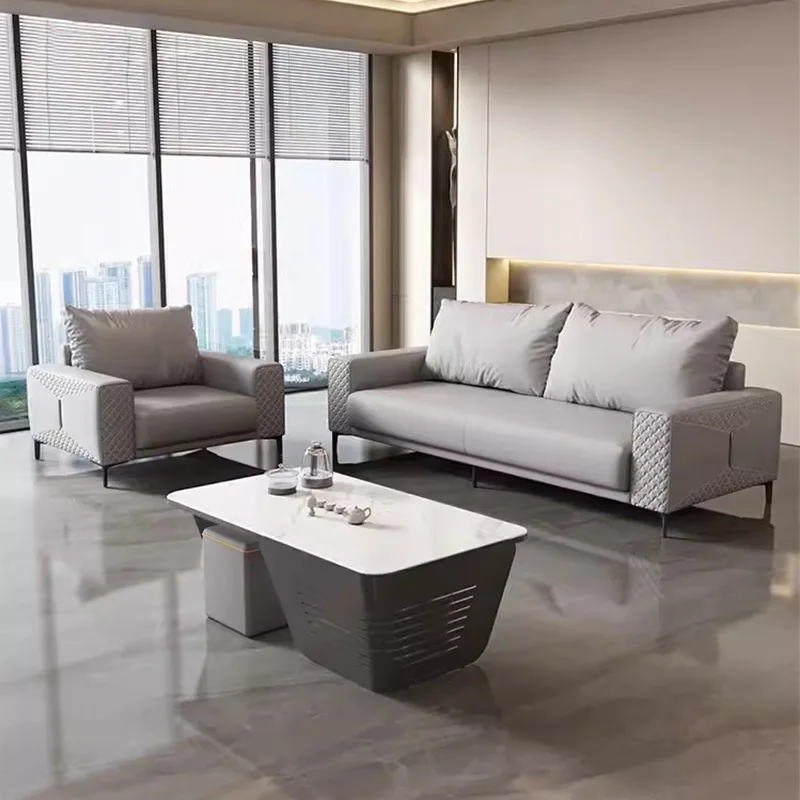 

Office, sofa, coffee table, combination, modern, simple, business, reception room, reception