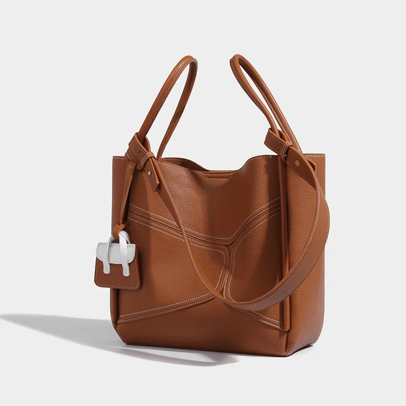 

Niche Design Vegetable Basket Women 2025 New Bucket Bag Large Capacity Tote Soft Leather Shoulder Armpit Bag