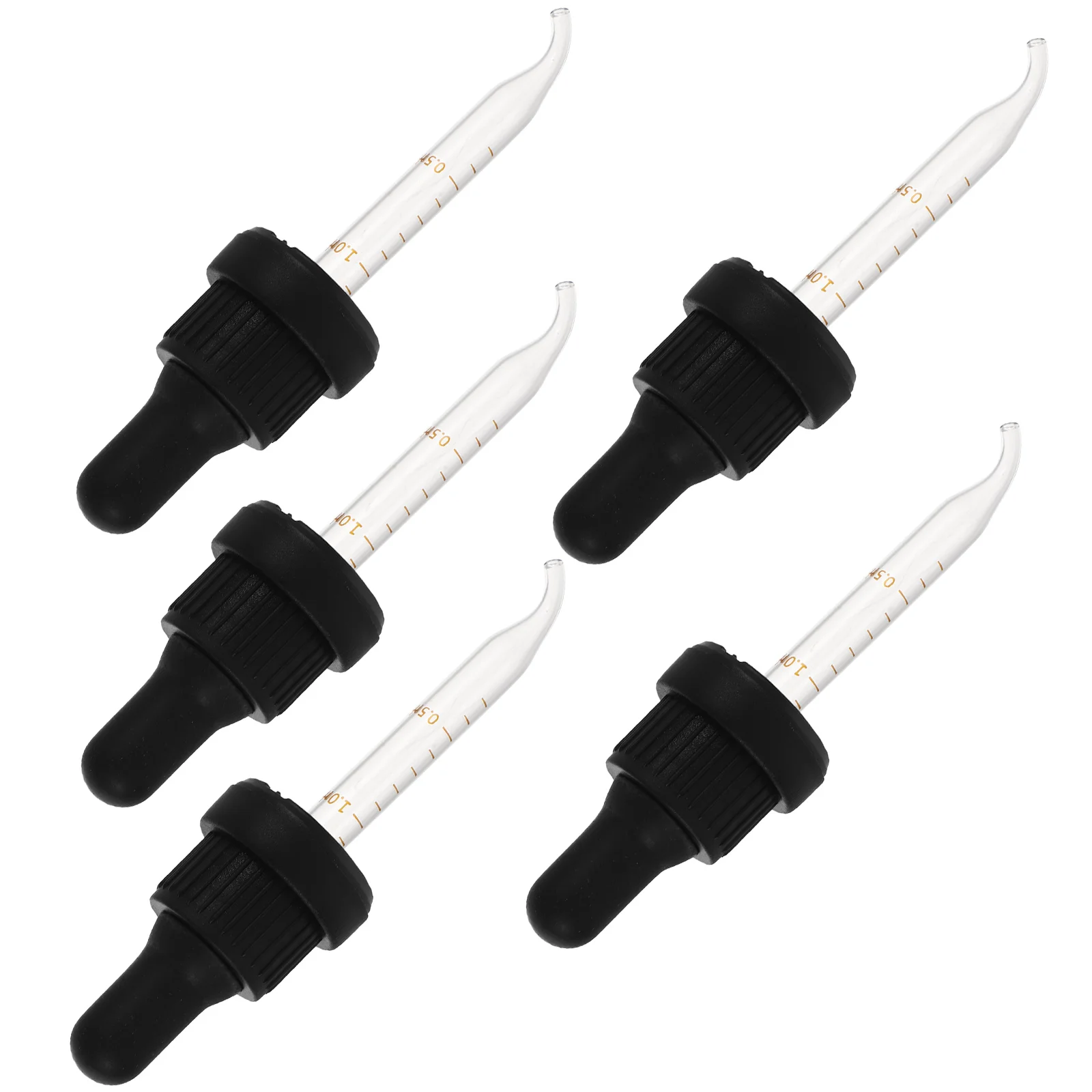 

5pcs Essential Oil Caps Graduated Tips Liquid Pipettes Measurer For Perfume Oil Bottle Reusable Pipette Transfer Liquid Skincare