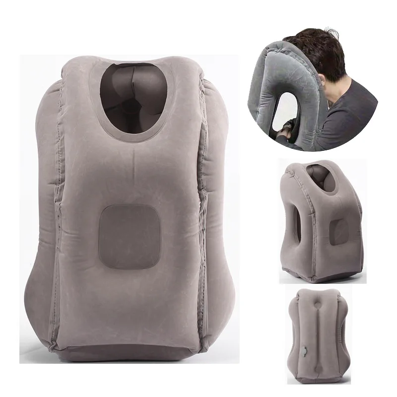 Portable Inflatable Travel Sleeping Pillow for Airplane High-speed Train Office Comfortable Sleeping Pillow Support Prone Pillow