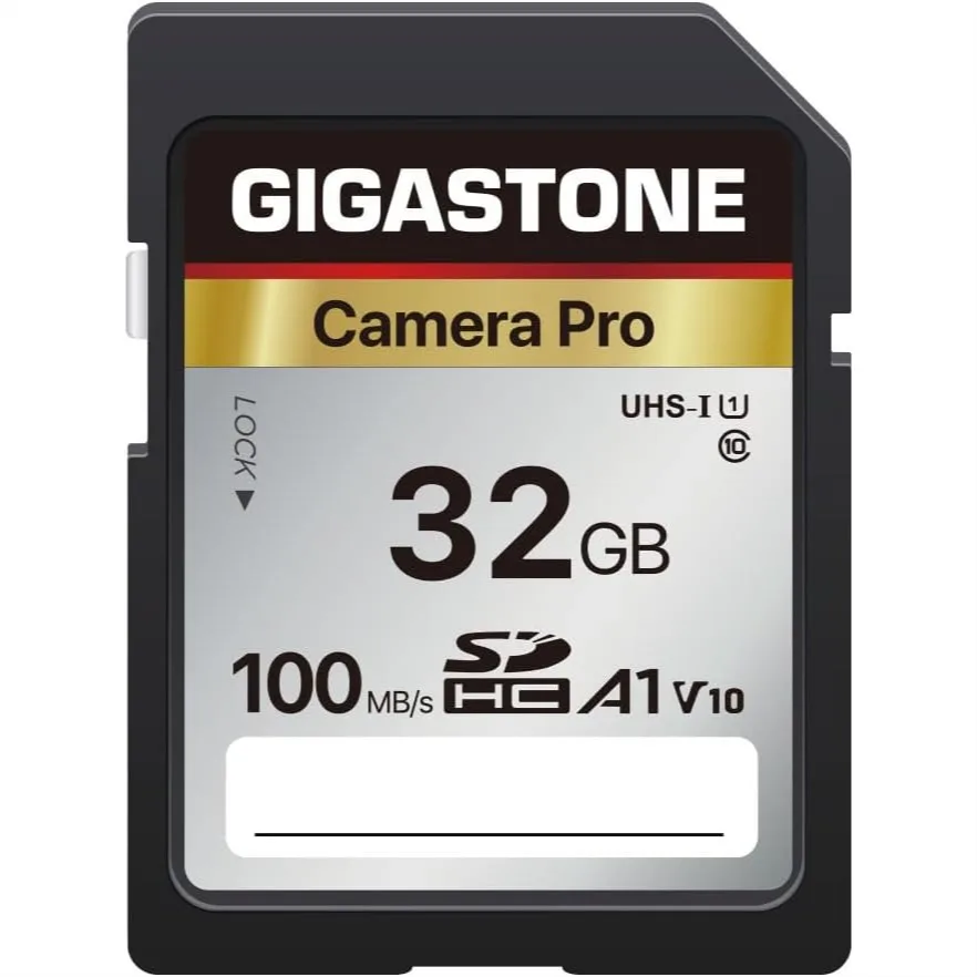 

32GB SDHC Memory Card A1 V10, Up to 100MB/s, Full HD, Waterproof Shockproof, 5-Year Warranty