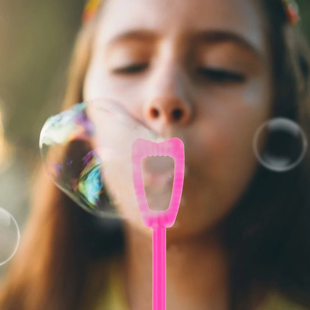 

30pcs Empty Bubble Wands Tube Refillable Bubbles Water Wand for Kids Party Mini Gadgets Cartoon Outdoor Toys