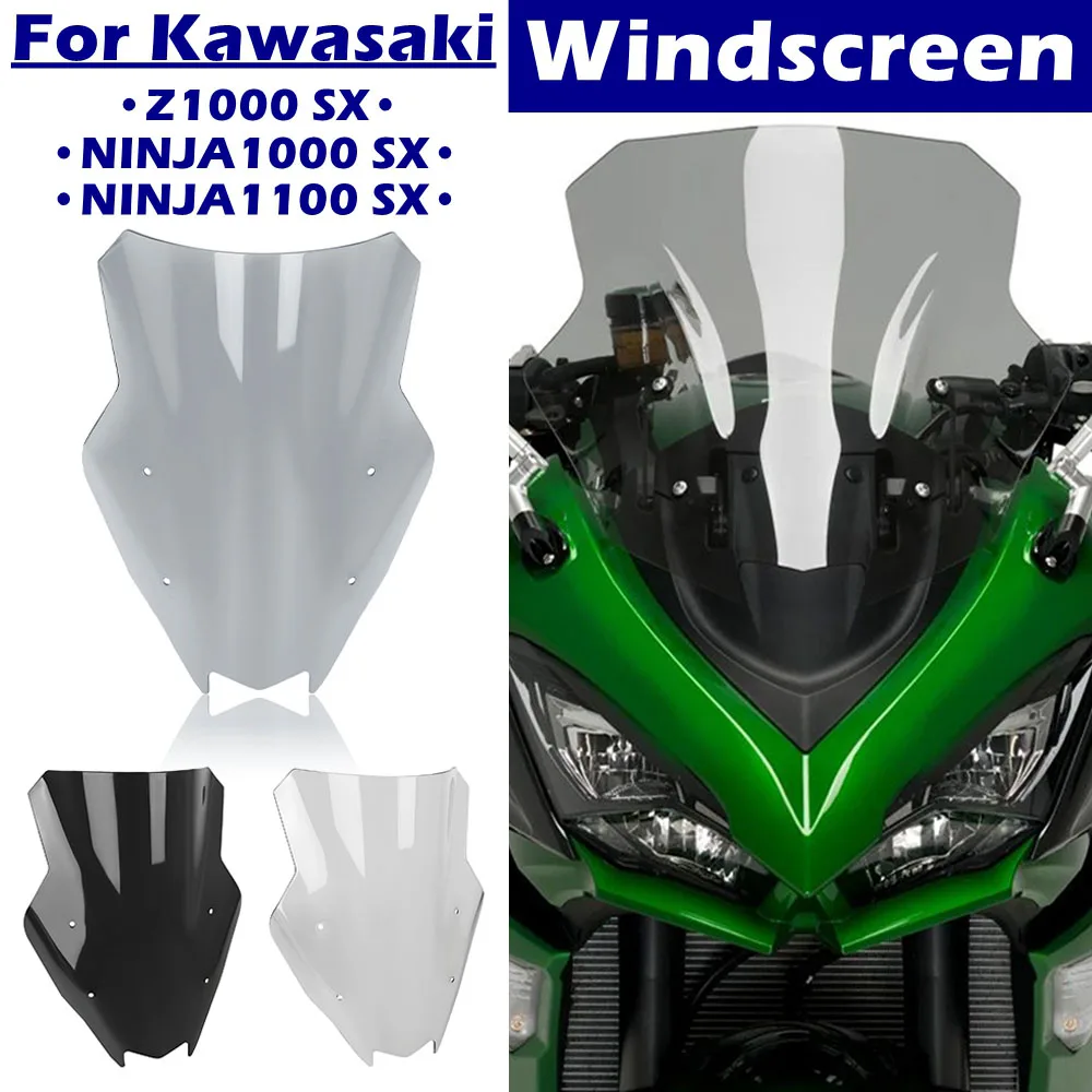 

Motorcycle Touring Windshield Deflector Protector For Kawasaki Z1000 SX NINJA1100 NINJA1000 SX NINJA 1100 1000 SX 2017-2025