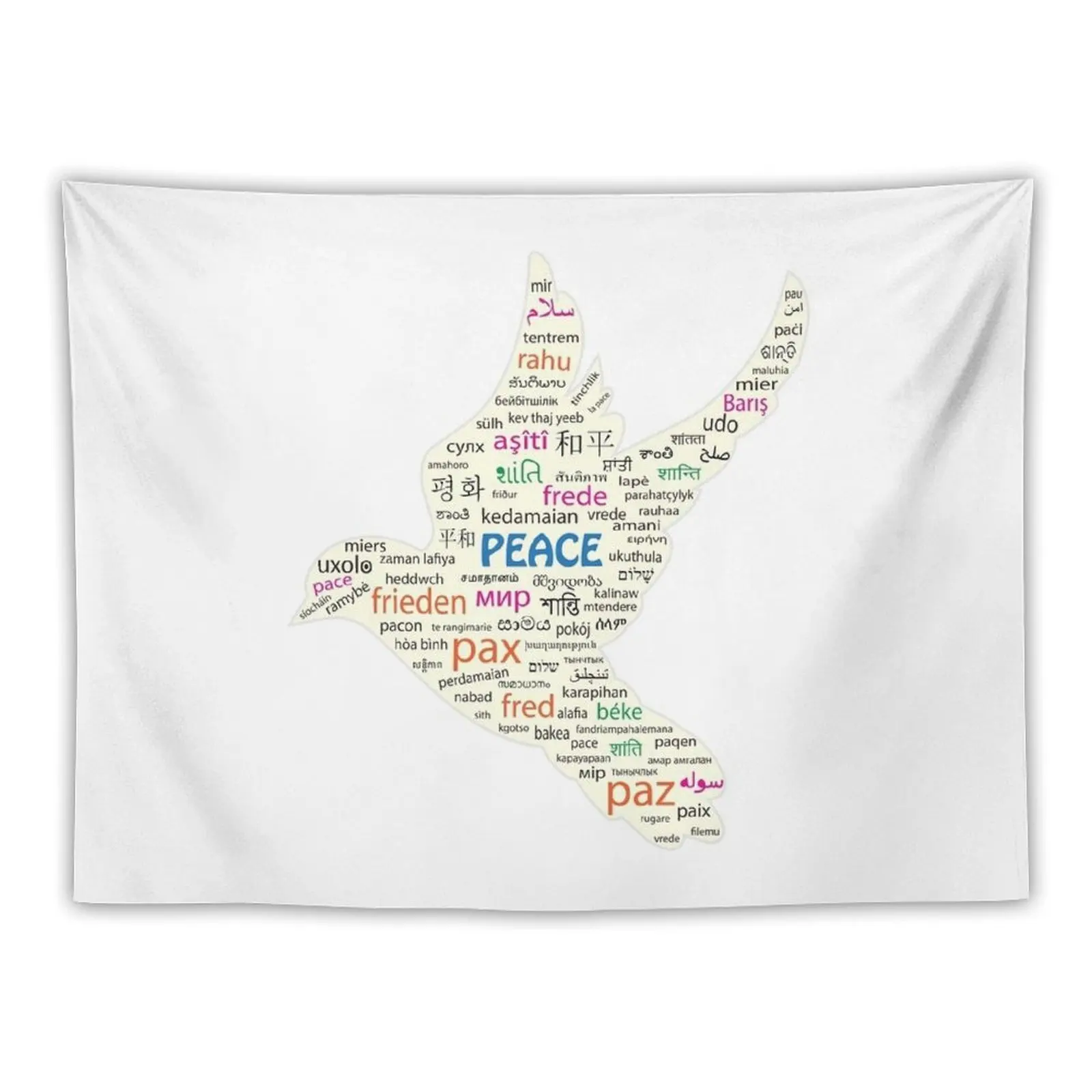 

Peace in Different languages Tapestry Bathroom Decor Room Decorator Tapete For The Wall Tapestry