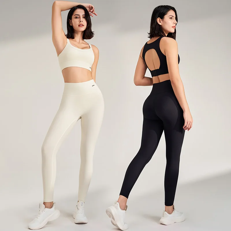 Ropa interior deportiva para mujer, conjunto de pantalones largos para gimnasio, Yoga, trotar al aire libre, entrenamiento, Fitness, Leggings, ropa