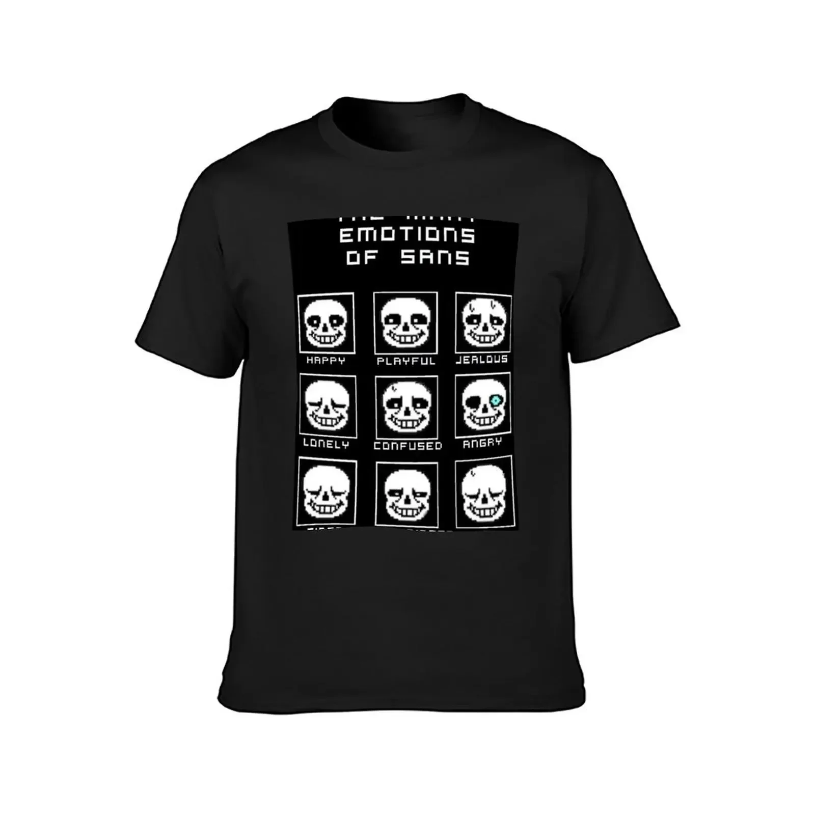 The Many Emotions Of Sans - Undertale T-Shirt customs cute tops new edition men clothings