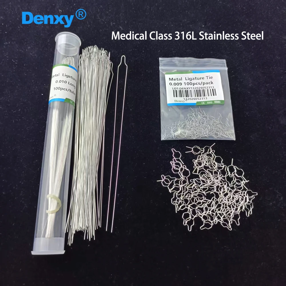 DENXY 300 Stück/Lot Kieferorthopädischer Kobayashi-Draht Dental Metall-Ligatur Kurzer Langer Geschweißter Ortho-Bogendraht für Zahnarztmaterialien – Detail 4
