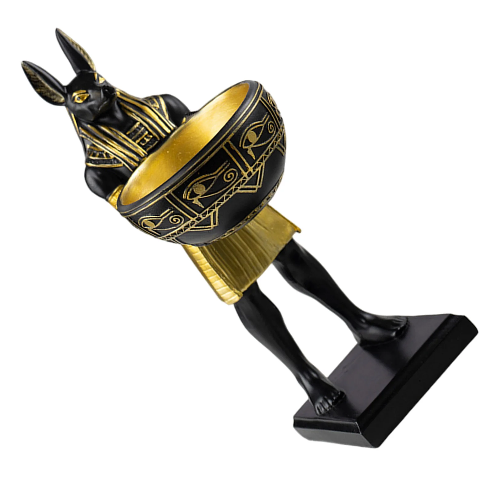 

Anubis Egyptian Resin Statue Candy Dish Halloween Serving Bowl Key Holder Entryway Decorative Tray Anubis Sculpture