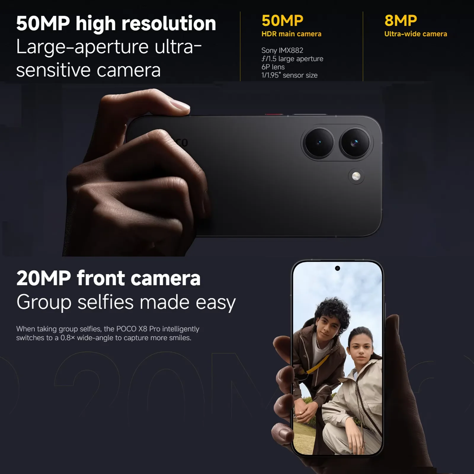 XIAOMI POCO X8 Pro 5G, 8+512 GB, Android 16, Verde, Mediatek Dimensity 8500 Ultra,Display AMOLED Ultra-Luminoso, 6500 mAh, 100 W, 50 MP Sony IMX882, con caricatore XIAOMI POCO X8 Pro 5G, 8+512 GB, Android 16, Verde, Mediatek Dimensity 8500 Ultra,Display AMOLED Ultra-Luminoso, 6500 mAh, 100 W, 50 MP Sony IMX882, con caricatore