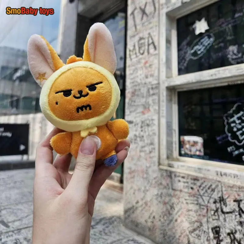 Kpop TXT boneka mewah lucu Soobin Beomgyu PPULBATU sama mewah gantungan kunci Tutu Bar dua batang boneka gantungan kunci cincin mewah liontin tas