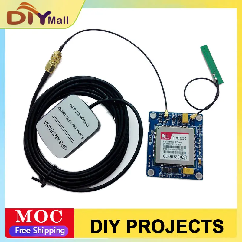 

SIM5320E Модуль 3G GSM/GPRS/GPS для Arduino и MCU (STM32/AVR) с четырехдиапазонным подключением и позиционированием