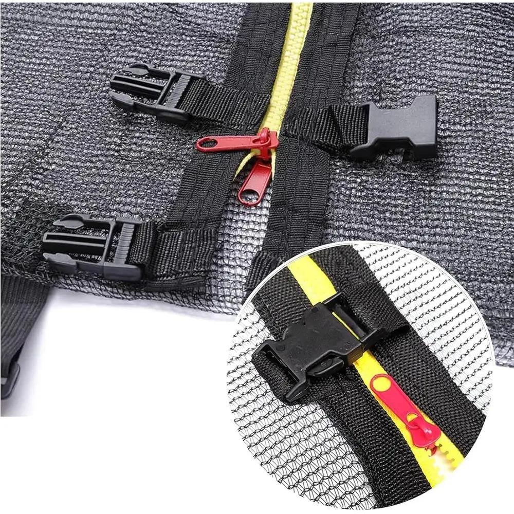 استبدال شبكة أمان الترامبولين، شبكة محيطة من الترامبولين مقاومة للأشعة فوق البنفسجية بطول 12 قدمًا مع سحابات وأبازيم، تناسب معظم O #3