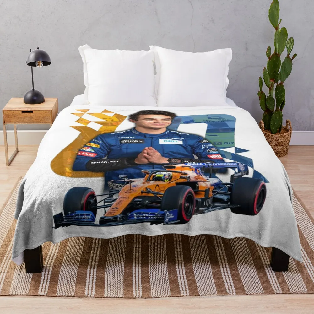 

Lando Norris #4 - racing design Throw Blanket