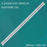 LED Backlight strip 6 Lamp Skyworth 32w4 PPTV 32V4  JL.D32061330-296AS-M DLED32BK 2X6 Telefunken TF-LED32S74T2 TF-LED32S74T2
