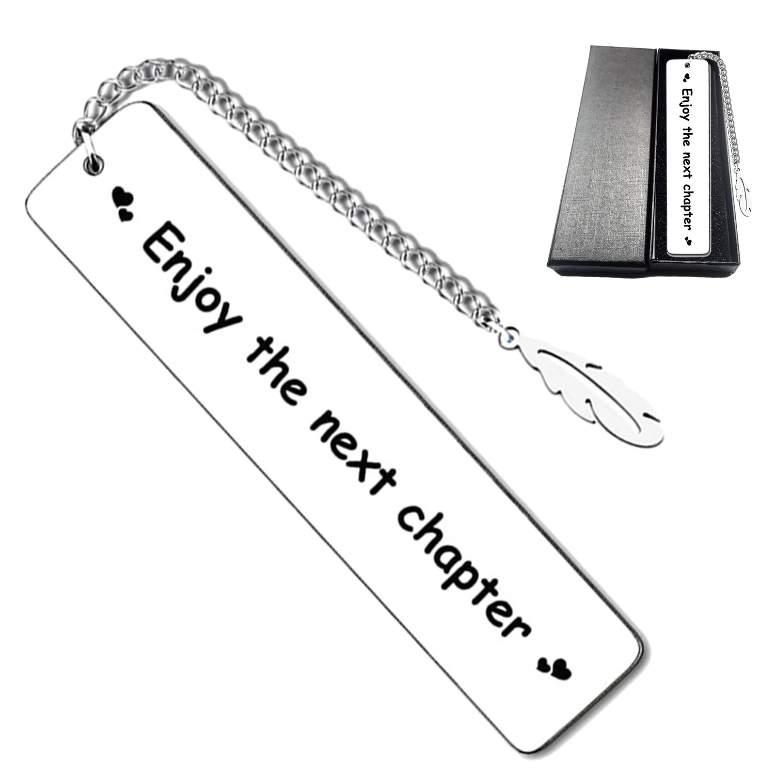 Metal Bookmark For Book Lovers Enjoy TheChapter Dad Mom Retirement Gifts Birthday Nurse With Chain Coworker Leaving Happy