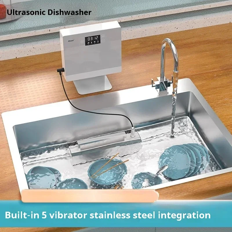 110V/220V Portable Sink Dishwasher Small Free-standing Installation-free Automatic Household Kitchen Ultrasonic Dishwasher