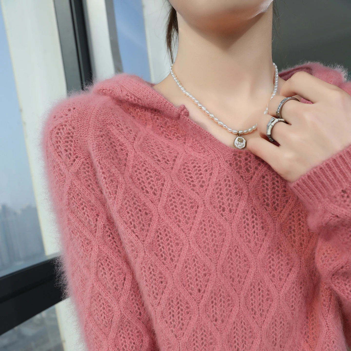 Suéter de lana de visón con ca - Cashmere Sweater Formal reseña y precio
