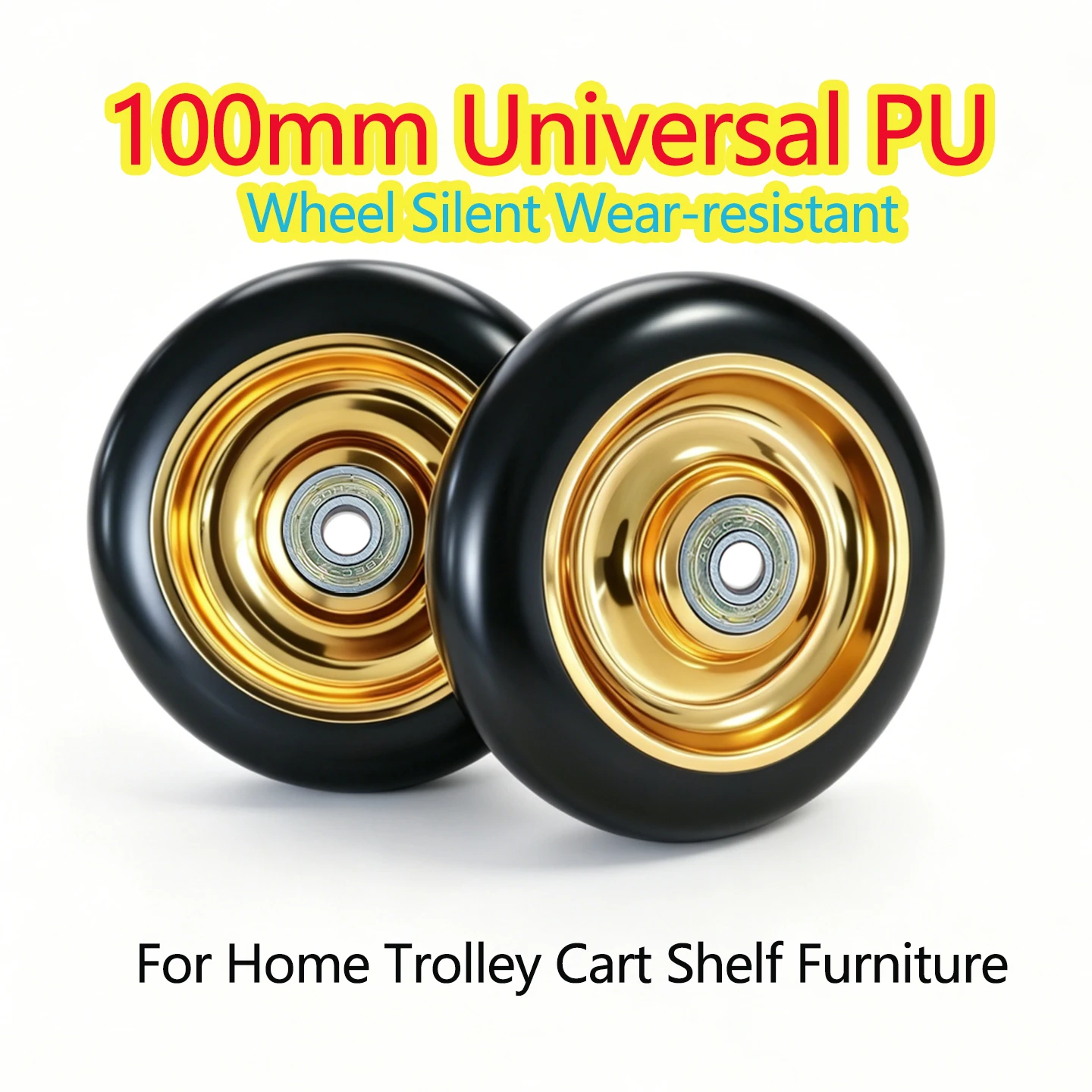 100mm PU Inline Speed Skate Wheels Universal Replacement Wheels for Inline Skates Trolley Shelf
