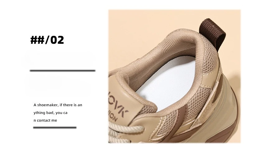 New Arrival 2026 Spring Chunky Sneakers Women's Thick Bottom Casual Mesh Shoes 8CM High Platform Breathable Sports Dad Shoes