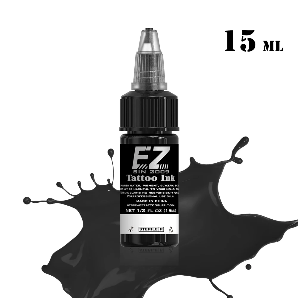 15ML/butelka EZ tusz do tatuażu 25 kolorów stabilne bezpieczne Pigment atramentowy tusz do tatuażu dla materiałów do tatuażu