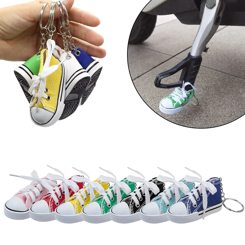 1pcs Funny Motorcycle Bicycle Shoe Shape Foot Support Side Tripod Cover Motor Electric Vehicle Bike Kickstand Mini Canvas Shoes