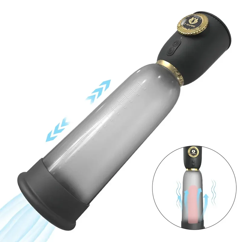 Electric Automatic Sucking Vacuum Pump Men's Big Cock Enlargement Sex Real Penis Trainer Adult Toy Masturbator 18