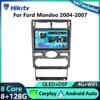 Hikity 9 ''Android Car Radio For Ford Mondeo 2004-2007 Multimedia Player 8 + 128G 8Core Carplay Bluetooth AI Voice WIFI Car Audio