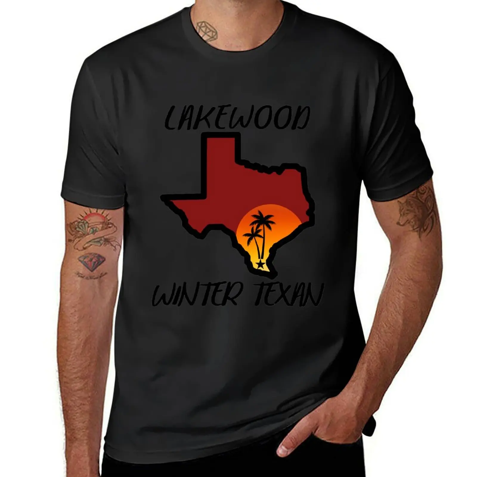 Lakewood Winter Texan T-Shirt anime kawaii clothes graphics cute tops Men's t-shirts