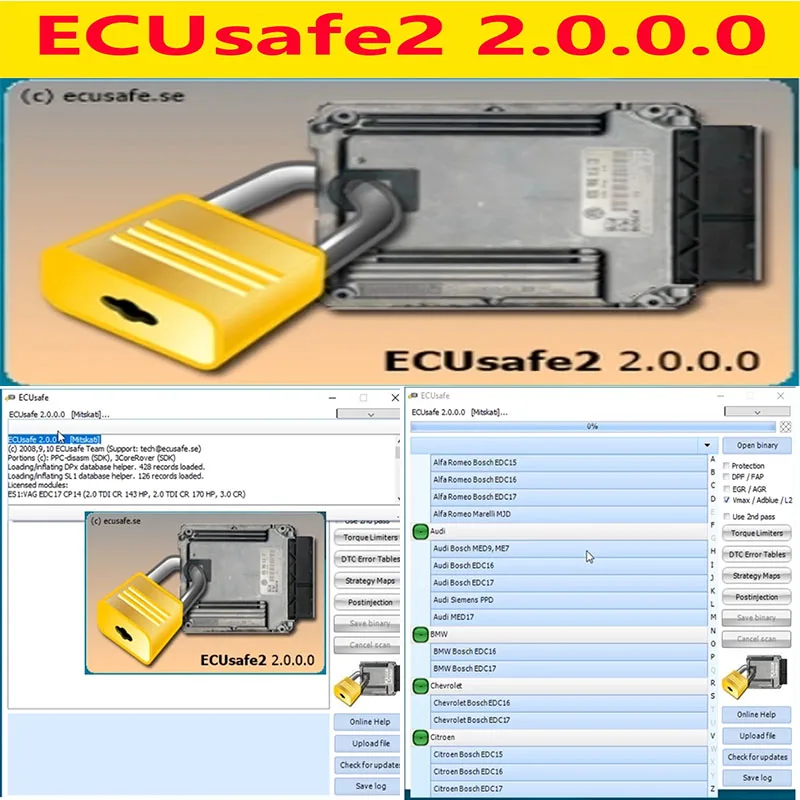 2024 Hot Selling ECUSafe 2.0 ECU ECM 2.0 Diagnostic Tool Software For Car and Trucks for ecu programming ECUSafe 2.0 software