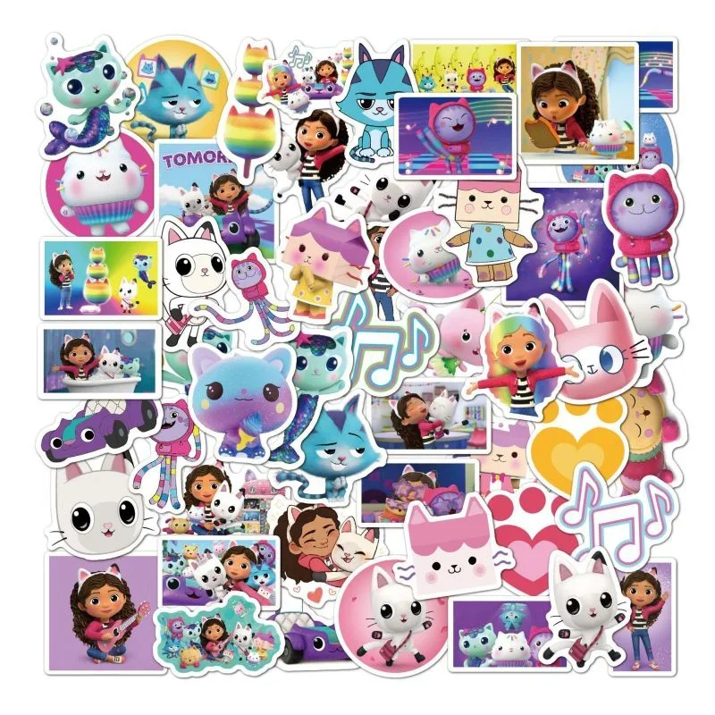 10/30/50PCS Cartoon Gabby Sticker Waterproof Graffiti Stickers for Notebook Bicycle Bag Water Cup DIY to Kid Children Decal