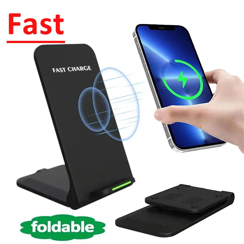 Dual-Spulen-Wireless-Ladestation für iPhone 16 15 14 13 12 Pro 8 X Samsung S21 S20 Schnell-Ladestation Handyhalterung