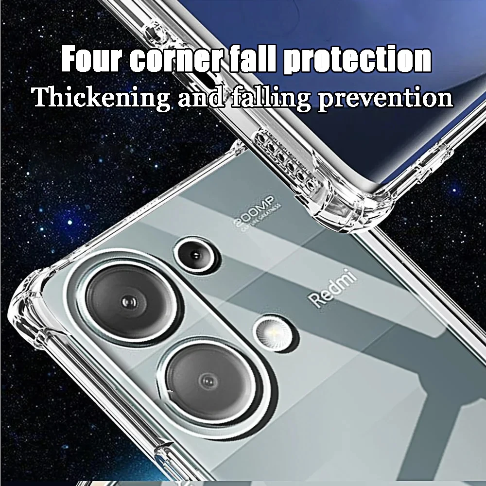 For Xiaomi Redmi Note 13 4G Case Xiaomi Redmi Note 13 Pro Plus 5G TPU Cover Original Clear Shockproof Cases