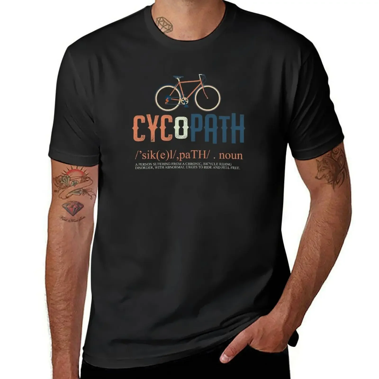 

Cycopath Cyclist Bicycle Biking Cycling T-Shirt funny costumes summer top t shirt men