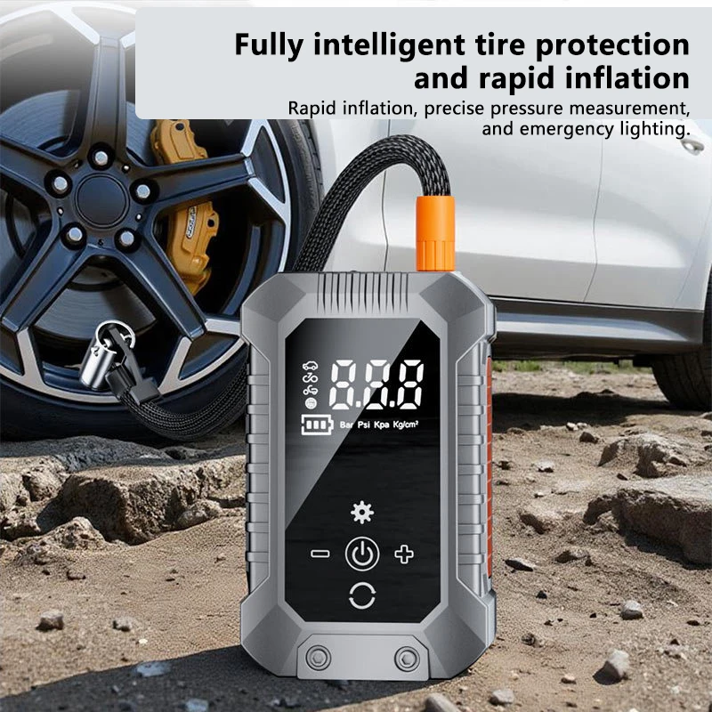 

Wireless Air Pump for Car Tires Portable Electric Air Compressor Digital Pressure Gauge Fast Inflation for SUV Motorcycle Bike