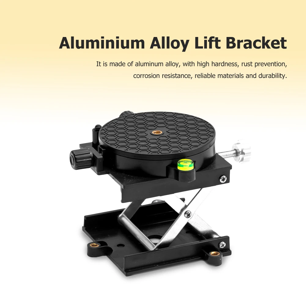 

Aluminium Alloy Lifting Platform 360 Degree Rotation Table Lifting Stand Anti-corrosion Rust-prevention for Engraving Lab Tools