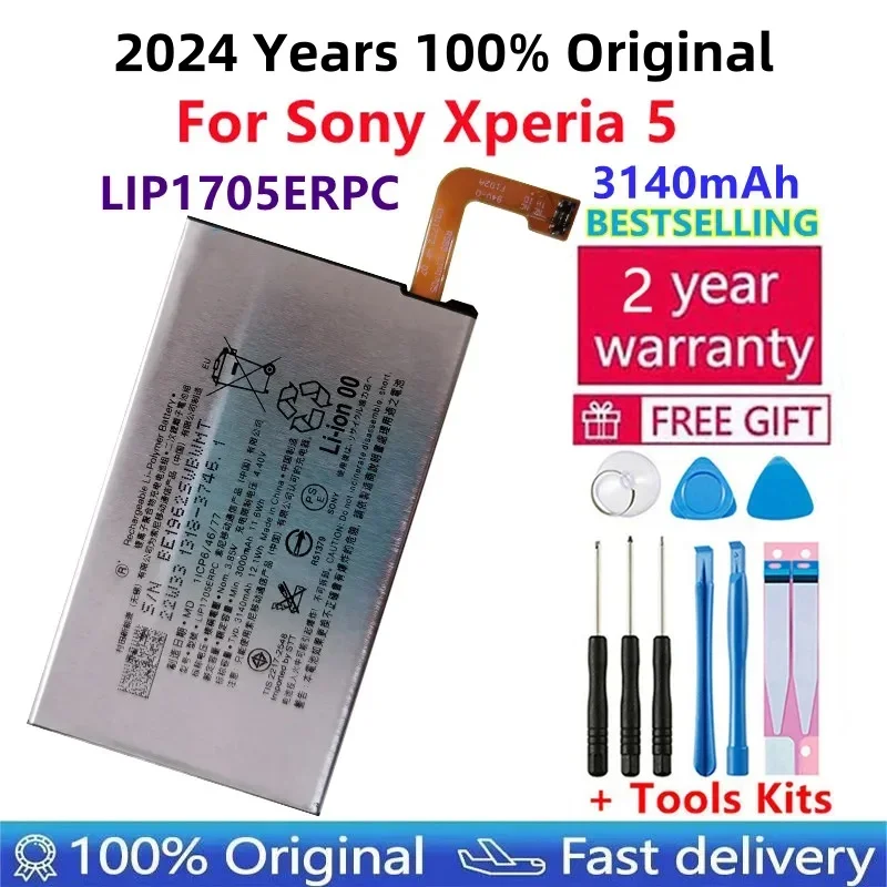 

100% Original New High Quality 3140mAh Replacement Battery For SONY Xperia 5 LIP1705ERPC Genuine Phone Batteries Bateria