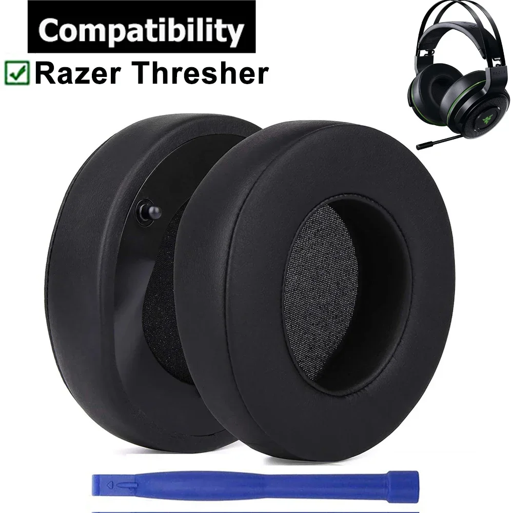 1Pair Replacement Earpads Ear Pads Cushion For Razer Thresher Ultimate Tournament Edition PS4 Xbox One Dolby 7.1 Gaming Headsets