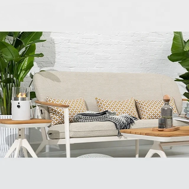 

Садовая мебель, алюминиевый патио, современная уличная мебель из тикового дерева, уличный диван, набор