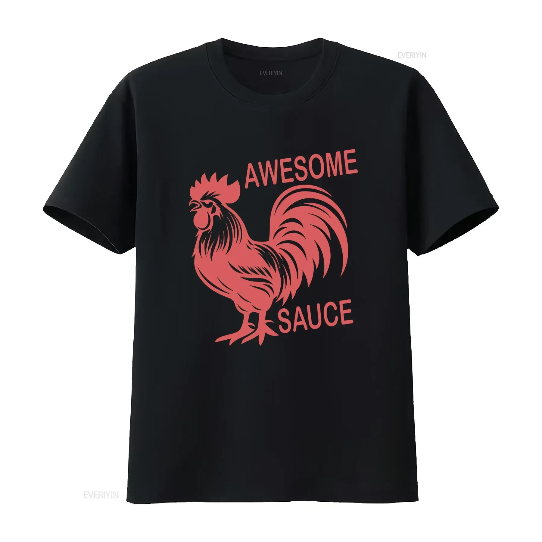 Stylish Awesome Sauce Rooster T Shirt for Trendy Fashion Lovers vintage Washed Breathable fashion Top For Everyday Wear Casual