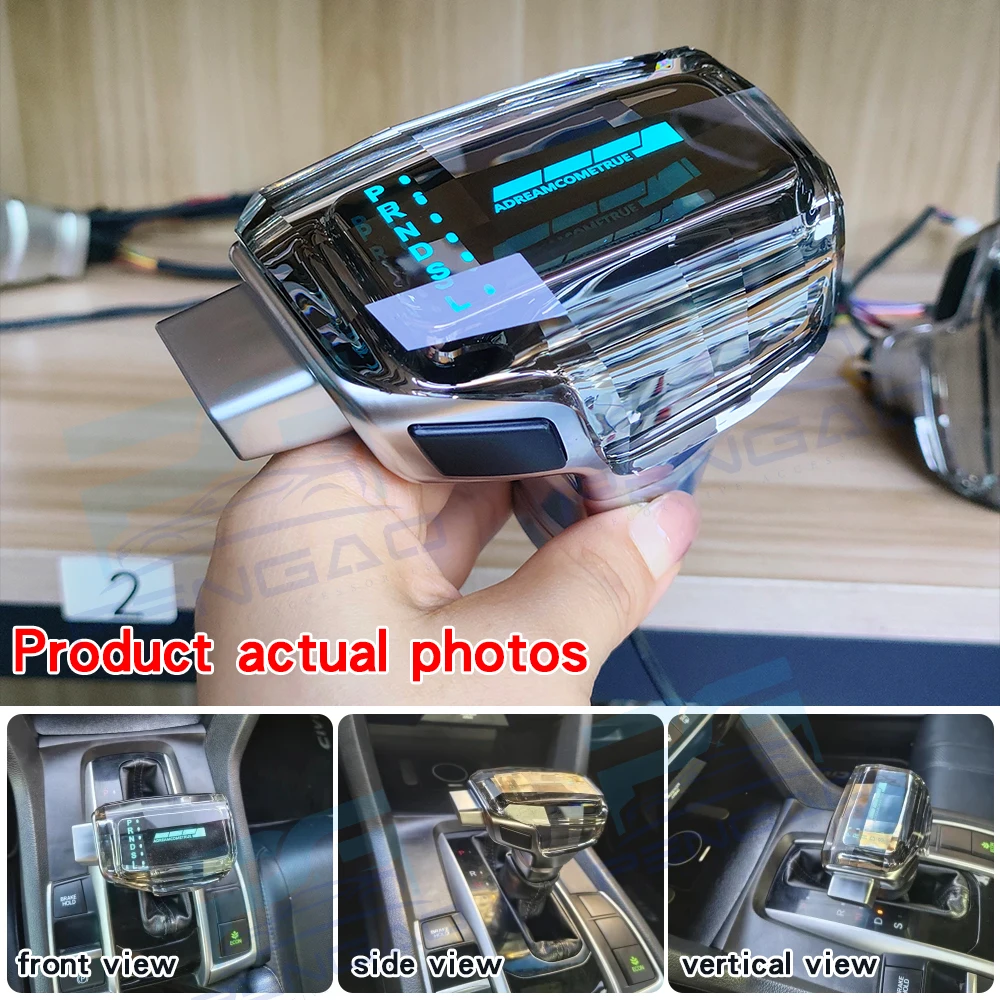 Crystal gear shift knob for honda civic accord fit CRIDER CRV VEZEL Inspur BREEZE LED Car interior luminous Shift Lever Handle