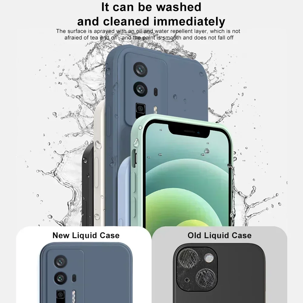 Poco F5 Pro Case Liquid Silicone Camera Lens Protector Phone Cases For Xiaomi Poco F5 PocoF5 Poco F 5 Pro F5Pro Soft Back Cover