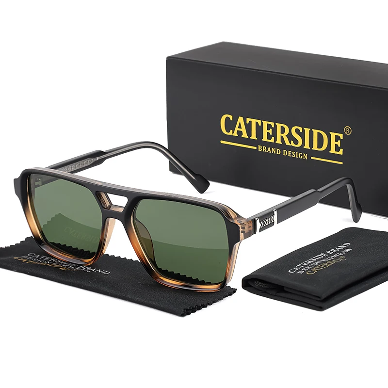 CATERSIDE Mode Punk Sonnenbrille Männer Quadratischen Rahmen Flache Top Doppel Brücke Hohe Qualität Sonnenbrille Frauen Party Festival Geschenke – Detail 8