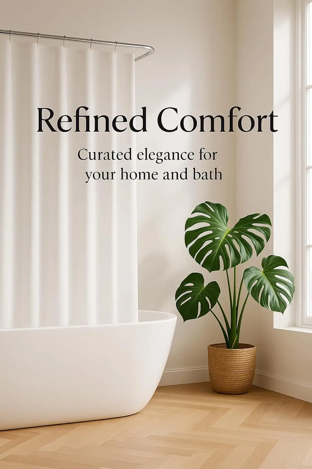 

Comfort — роскошная PEVA, подкладка для занавески для душа, стандартный размер 72 x 72 дюйма, весовая занавеска для душа 5G, прочная, водонепроницаемая, моющаяся,