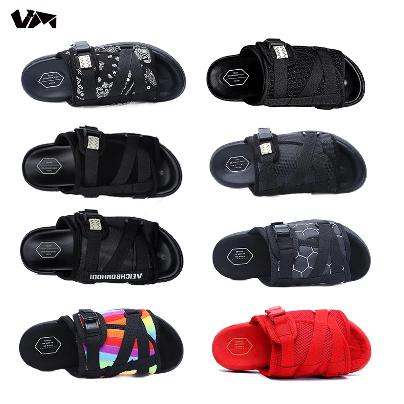 Christo Visvim Reflective Summer Slippers mens sandals for men Slide Autumn Fall Winter Woman Couple beach sandals Flip-flops