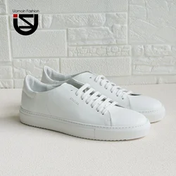 DONNAIN 2022 New Women's Luxury Brand Designer Platform White Sneakers Genuine Leather Shoes Casual Couple Flats Shoes