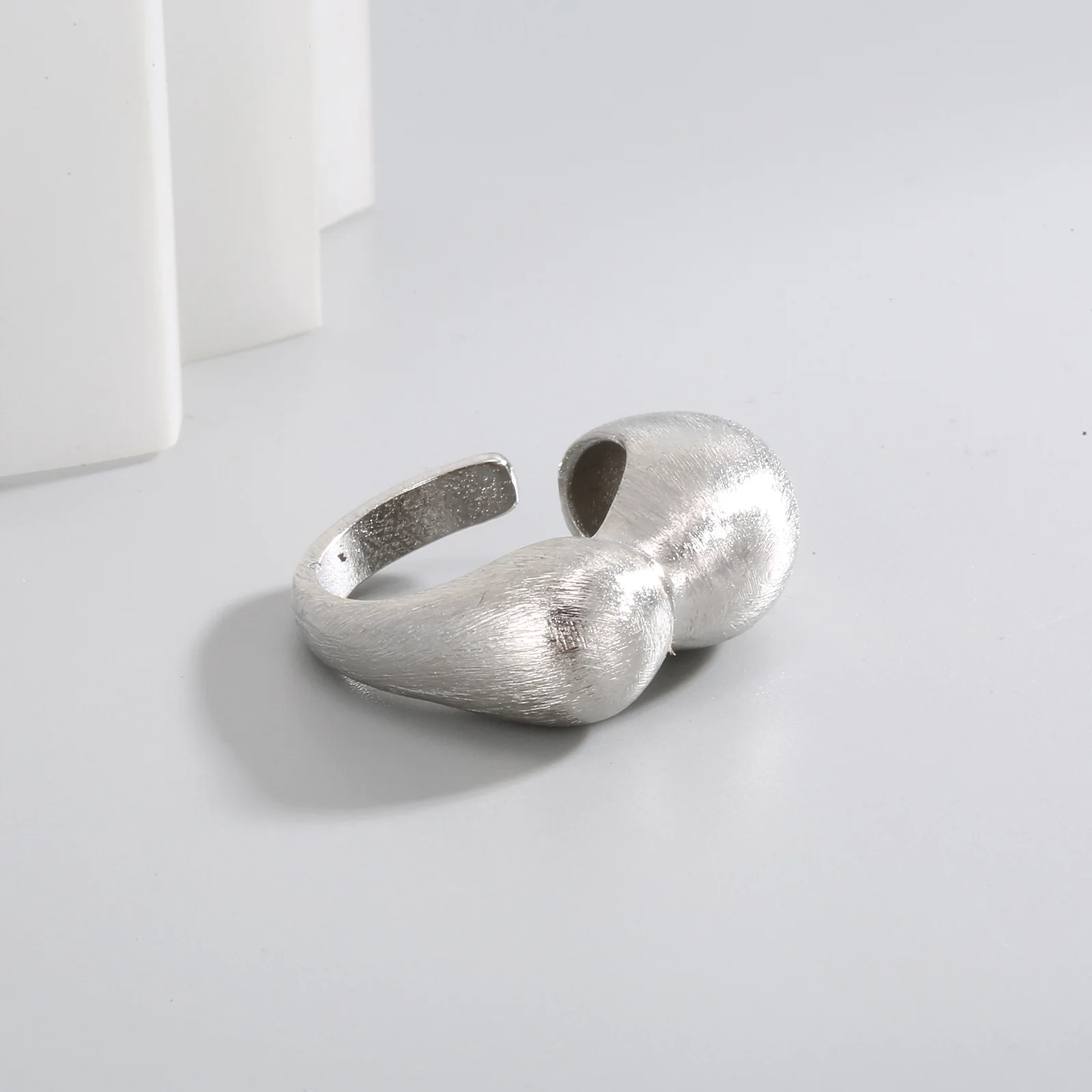 Newly Arrived Jewelry Rings Silver White Color Drawing Process Silver Color Unique Design Ring Women Simple Versatile Daily Ring