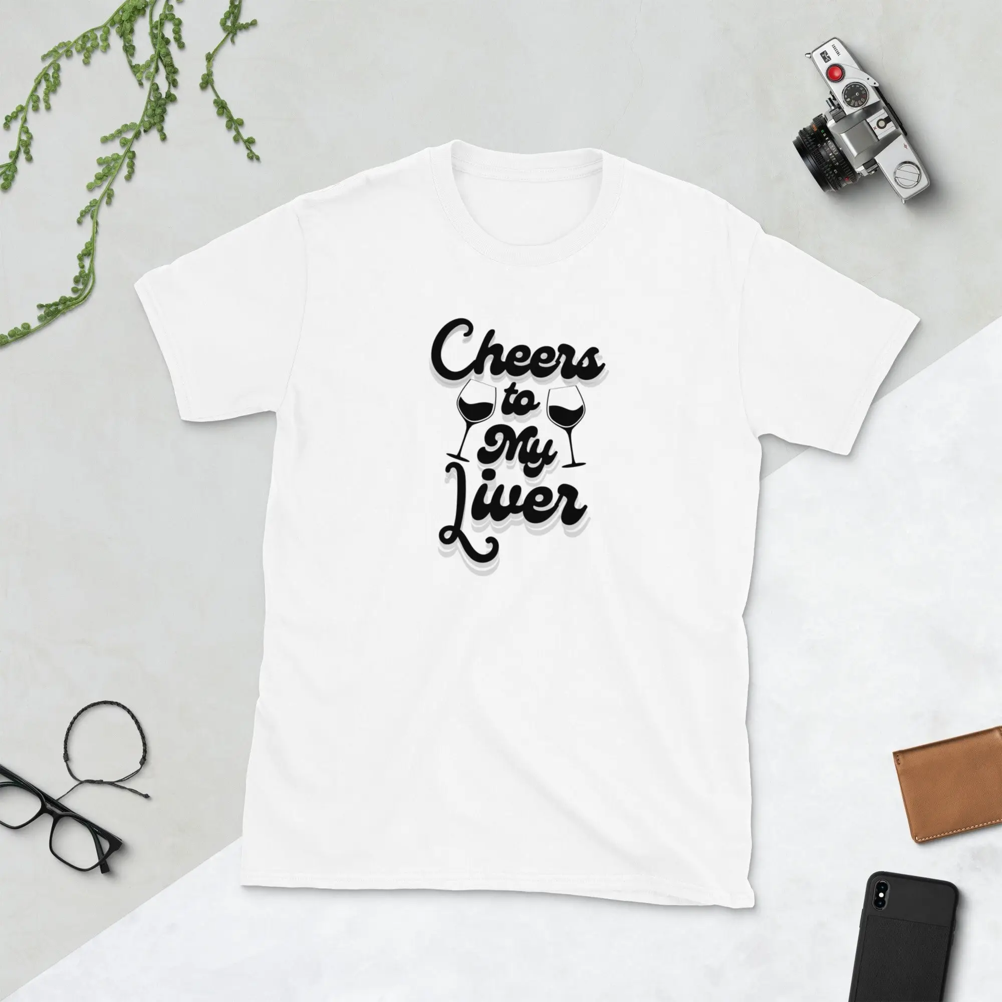 Cheers to my liver T Shirt Funny Drinking Alcohol Wine drinkers Beer Lovers